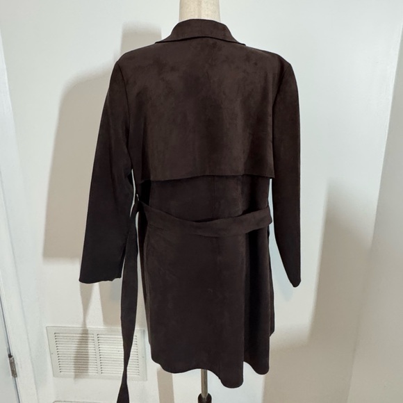 Ruby Rd. Dark Brown Trench Coat woman’s sz M - Picture 10 of 13